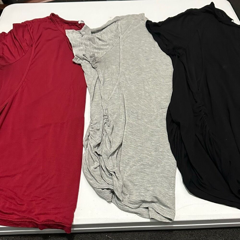 Ekouaer Nursing Shirts | Red, Gray, black | Women Size XXL